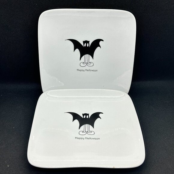 Set of 2 BIA square halloween plates - Picture 1 of 2